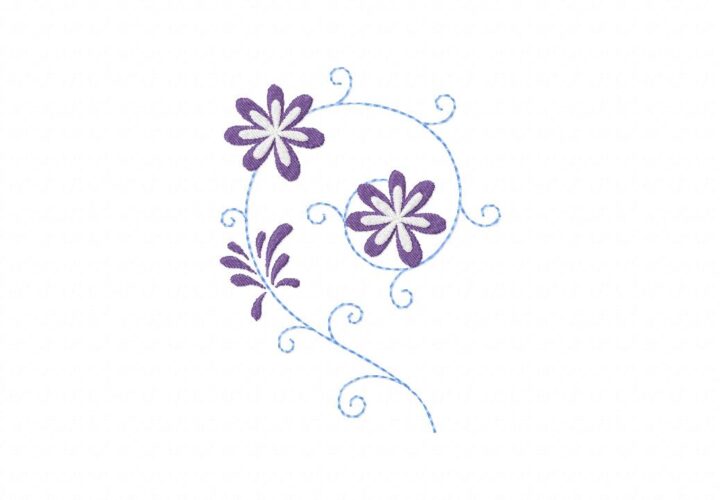 Whimsy Daisy Floral Machine Embroidery Design