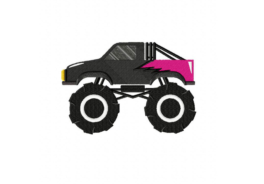 Monster Truck Midnight Machine Embroidery Design