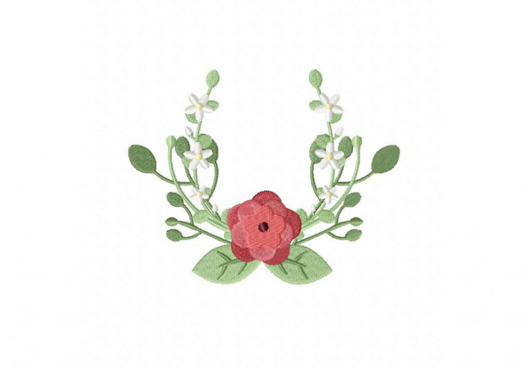 Stunning Floral Machine Embroidery Design