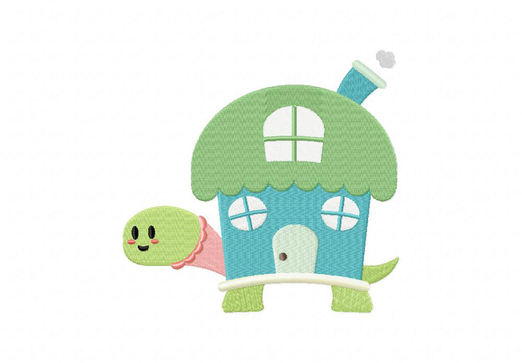 Mommy Turtle Machine Embroidery Design