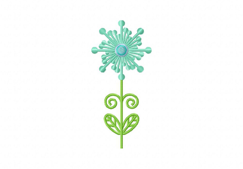 Flower Firework Machine Embroidery Design