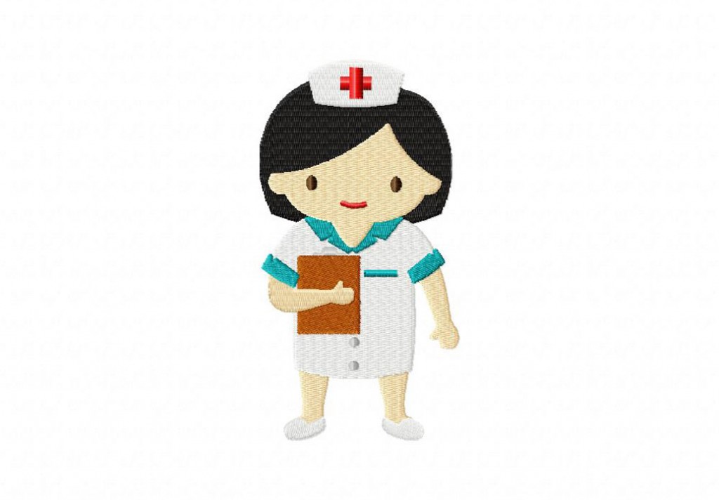 Little Girl Nurse Machine Embroidery Design Daily Embroidery