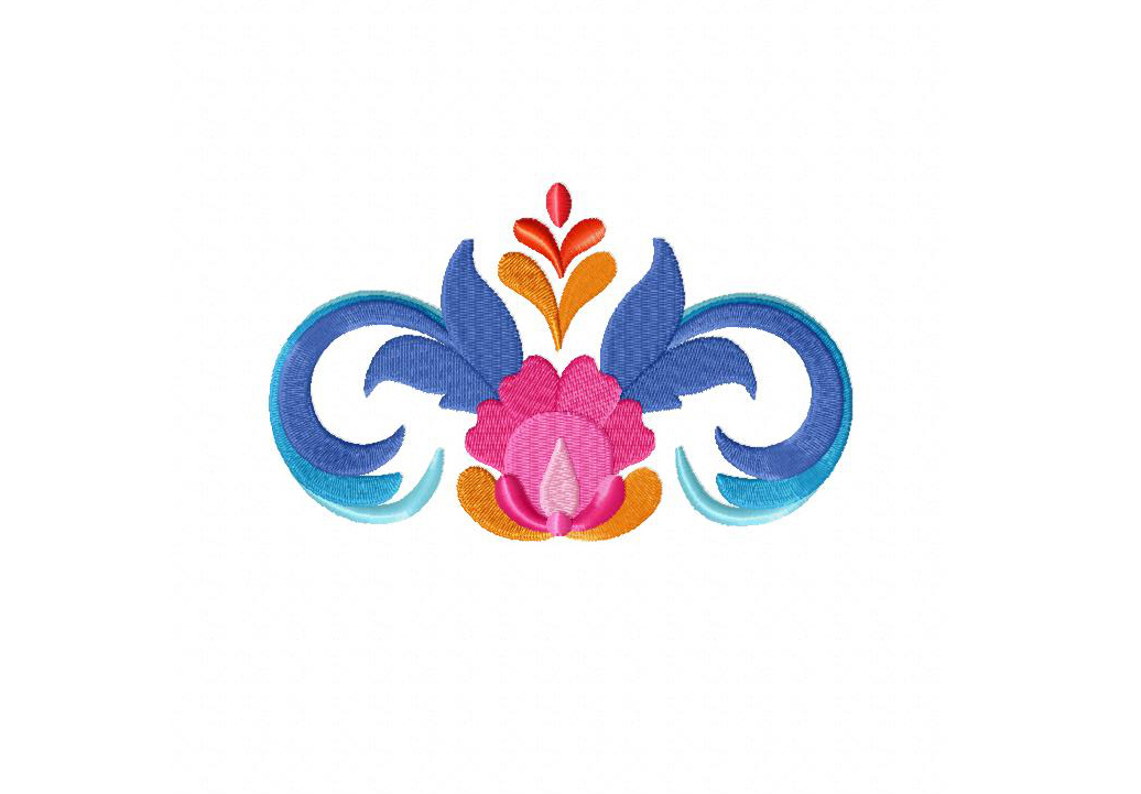Rosemaling Art Machine Embroidery Design
