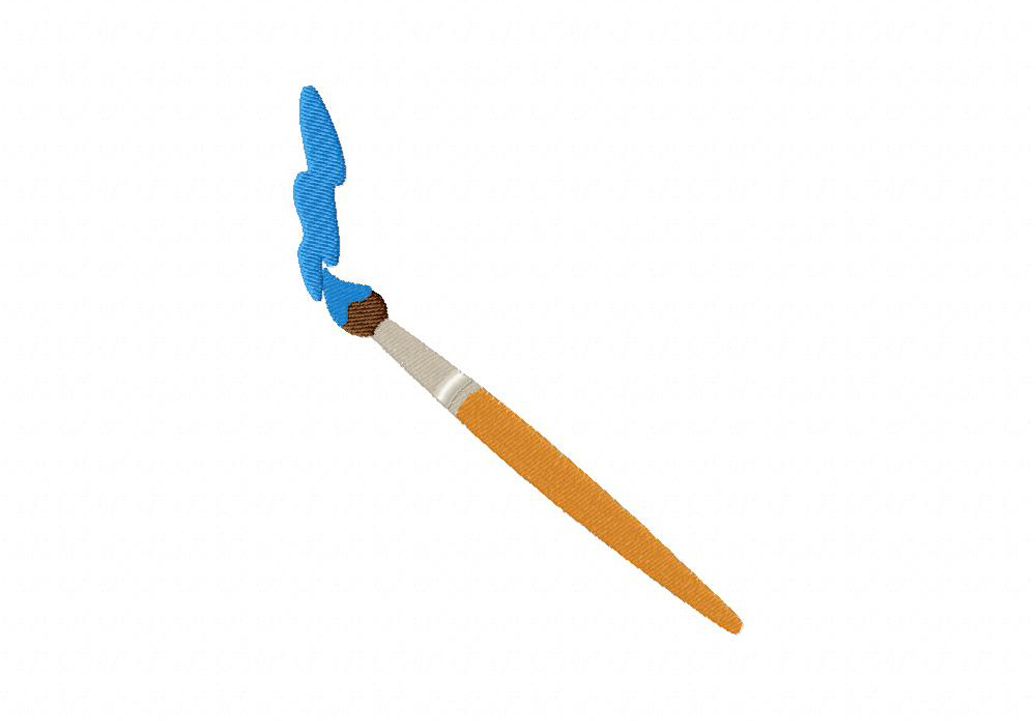 Wide Paintbrush Machine Embroidery Design - Image 3