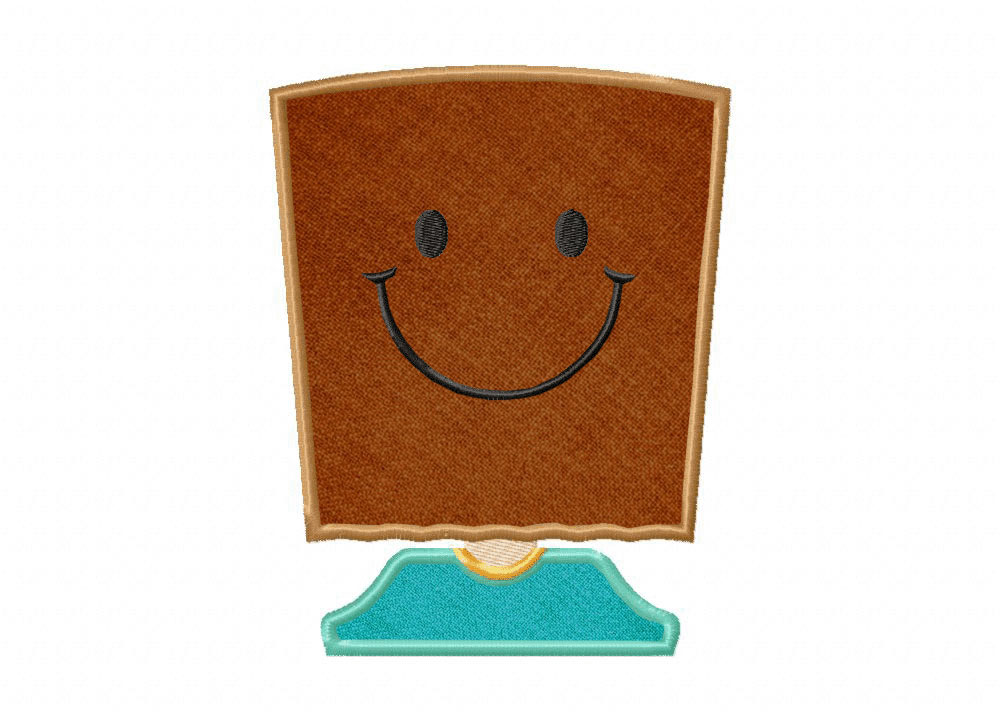 Paper Bag Happy Includes Both Applique and Stitched