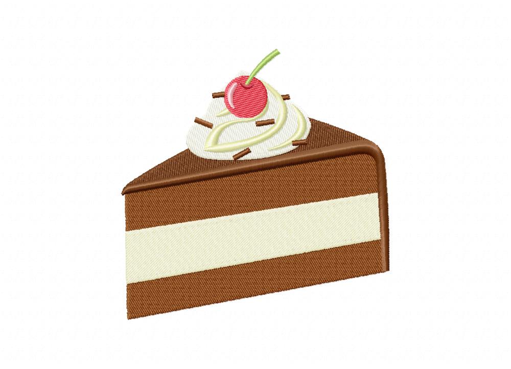 Black Forest Slice Cake Includes Both Applique and Stitched