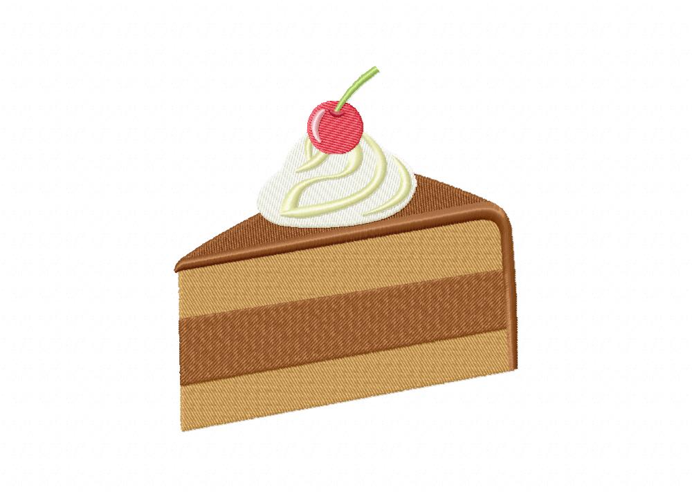 Double Chocolate Slice Cake Available In Both Applique and Stitched