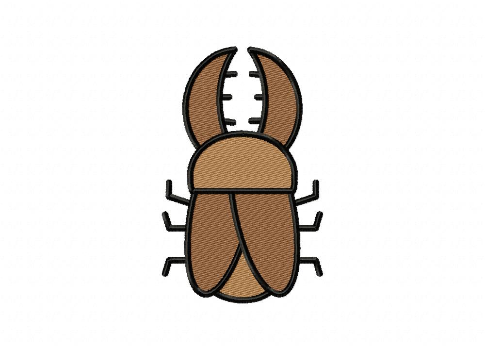 Stag Beetle Machine Embroidery Design