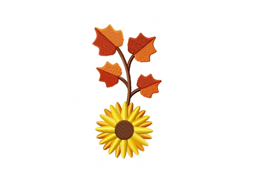 Thanksgiving foliage machine embroidery design  daily embroidery
