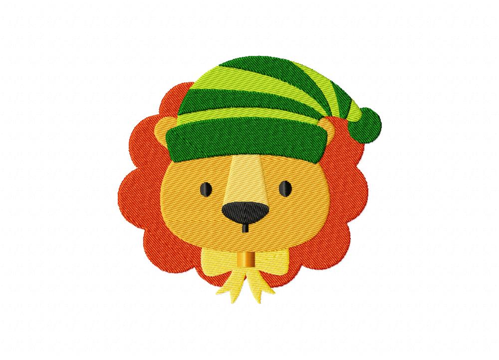 Lion Head Machine Embroidery Design