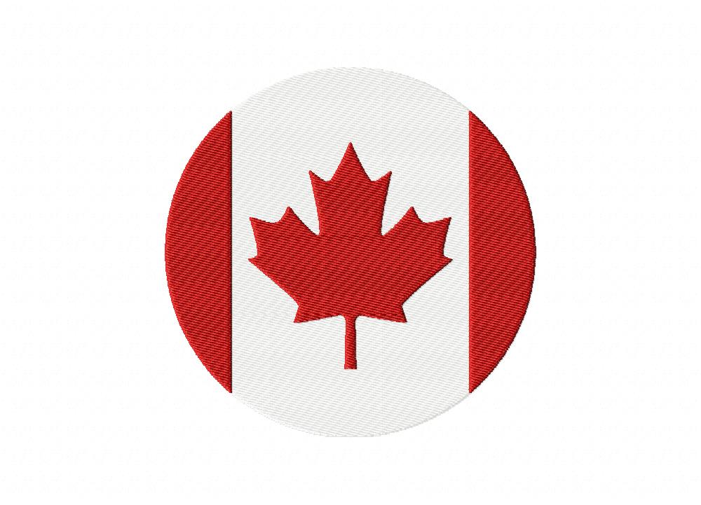Canada Circle Includes Both Applique and Stitched