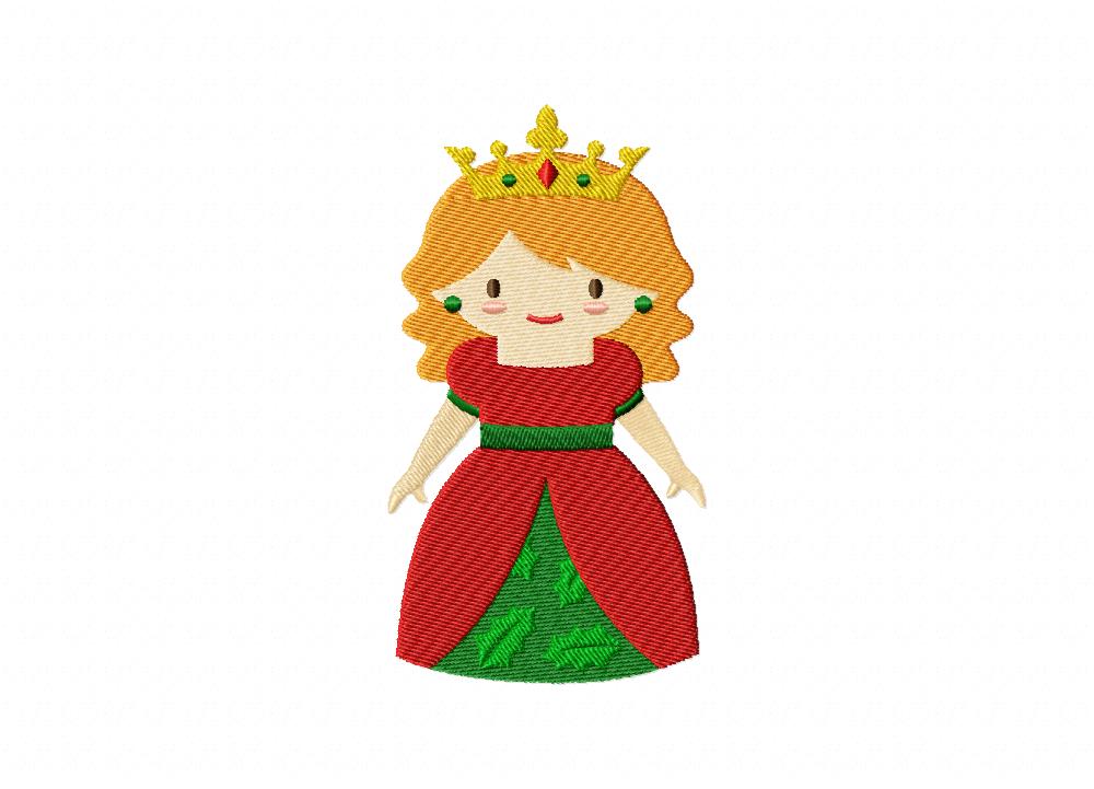Christmas Princess Machine Embroidery Design