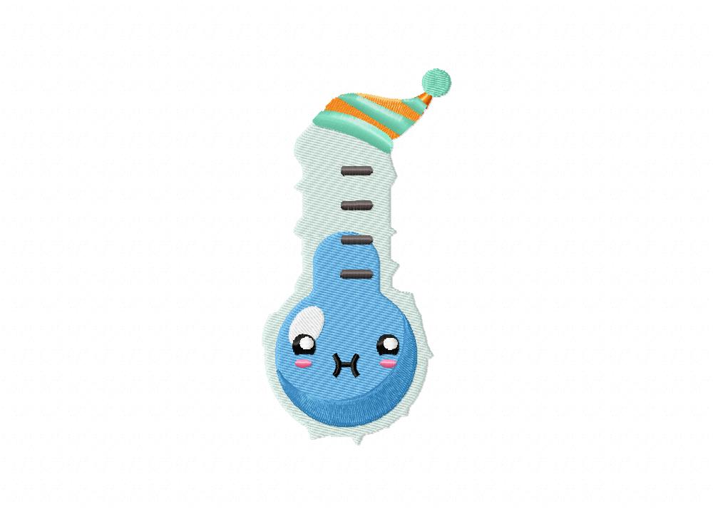 Cold Thermometer Includes Both Applique and Stitched