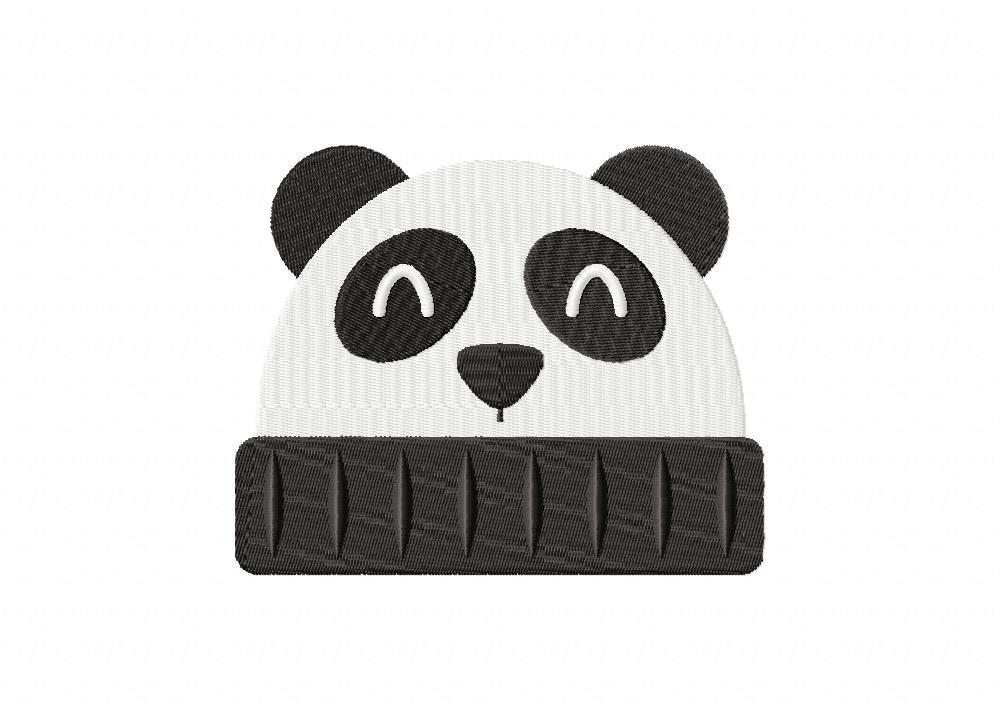 Panda Beanie Includes Both Applique and Stitched
