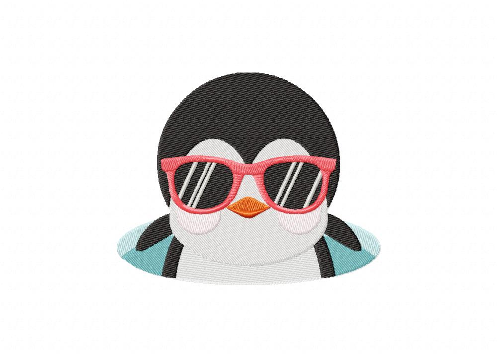Penguin Hole Cool Machine Embroidery Design