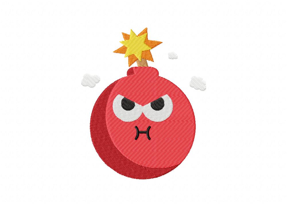 Bomb Man Machine Embroidery Design