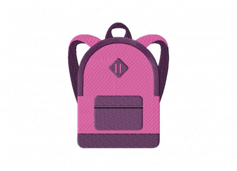 Backpack Purple Machine Embroidery Design Daily Embroidery