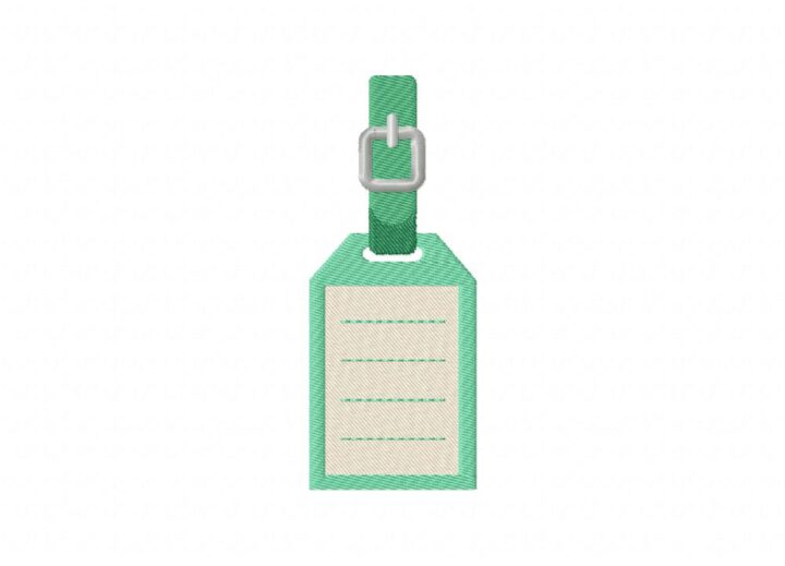 Luggage Tag Rectangle Machine Embroidery Design Daily Embroidery