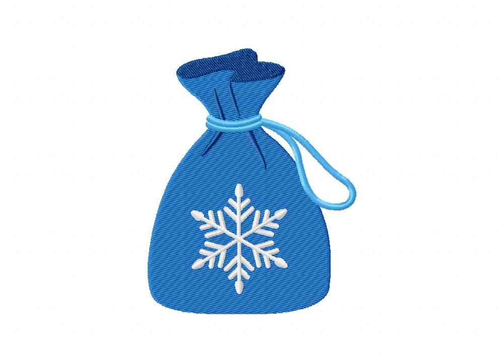 String Bag Snowflake Machine Embroidery Design
