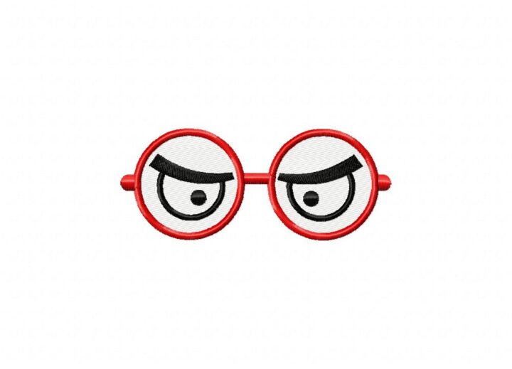 Angry Eyes Machine Embroidery Design Daily Embroidery