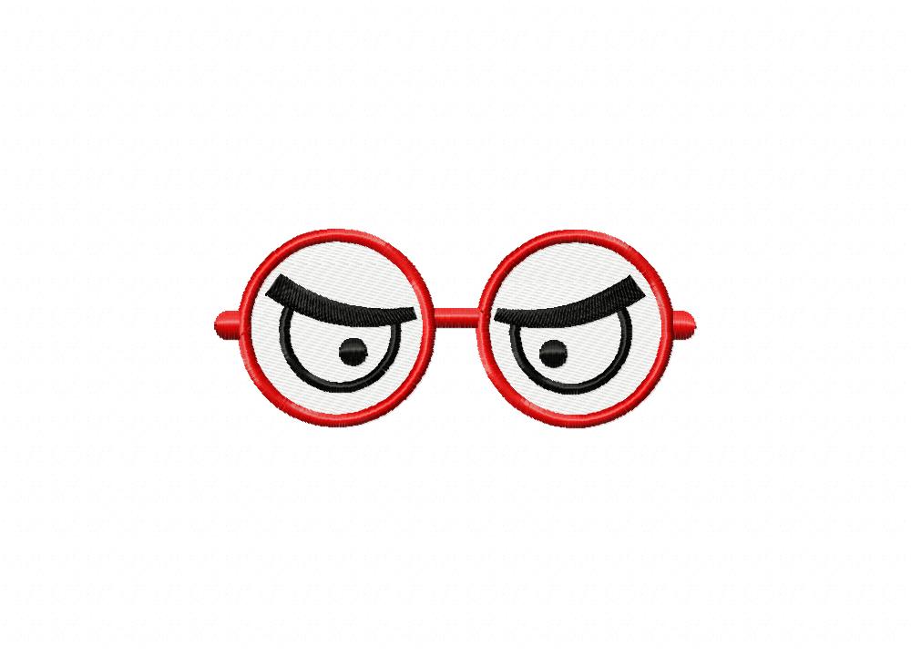 Angry Eyes Machine Embroidery Design