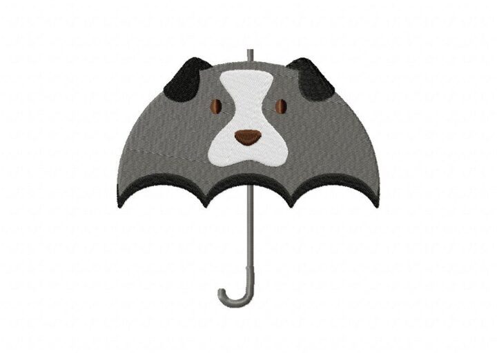 Dog Umbrella Machine Embroidery Design Daily Embroidery