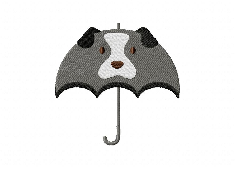 Dog Umbrella Machine Embroidery Design