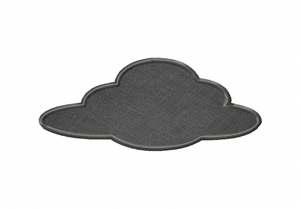 Halloween Black Cloud Includes Both Applique and Stitched Daily