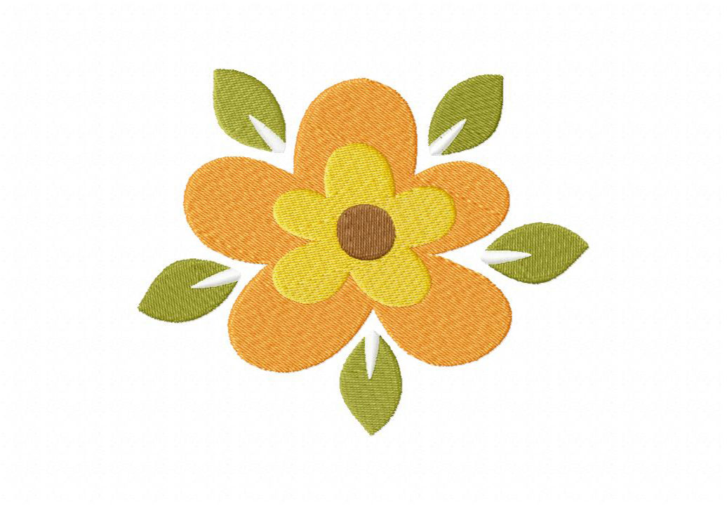 Alluring Autumn Floral Machine Embroidery Design