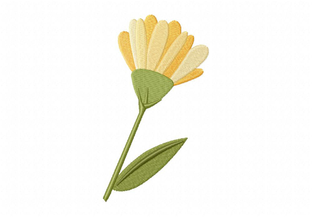 Lovely Autumn Floral Element Machine Embroidery Design