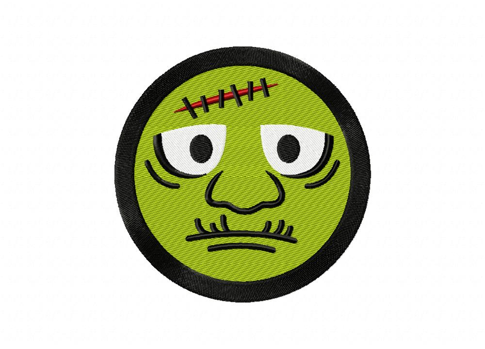 Frankenstein Face Machine Embroidery Design
