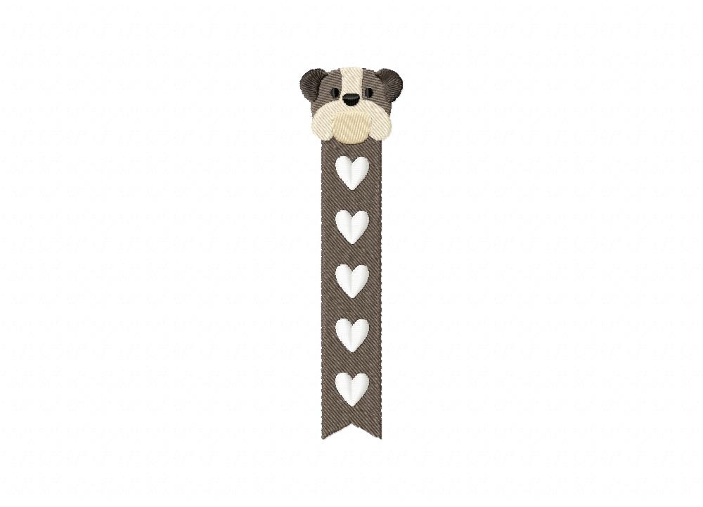 Cute Checklist Sticker Pug Machine Embroidery Design