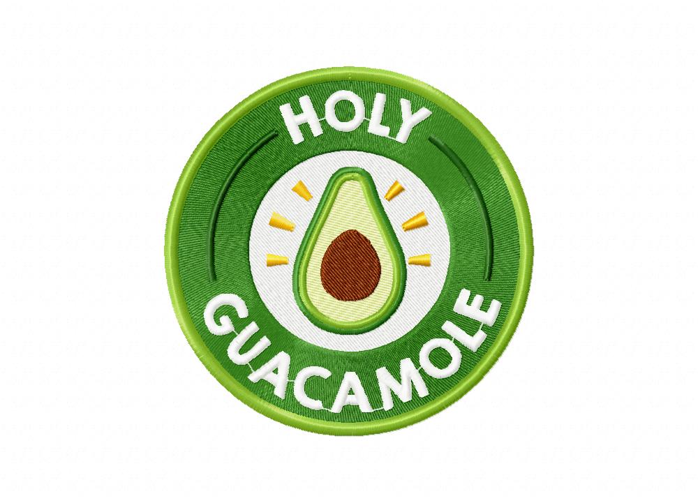 Holy Guacamole Machine Embroidery Design
