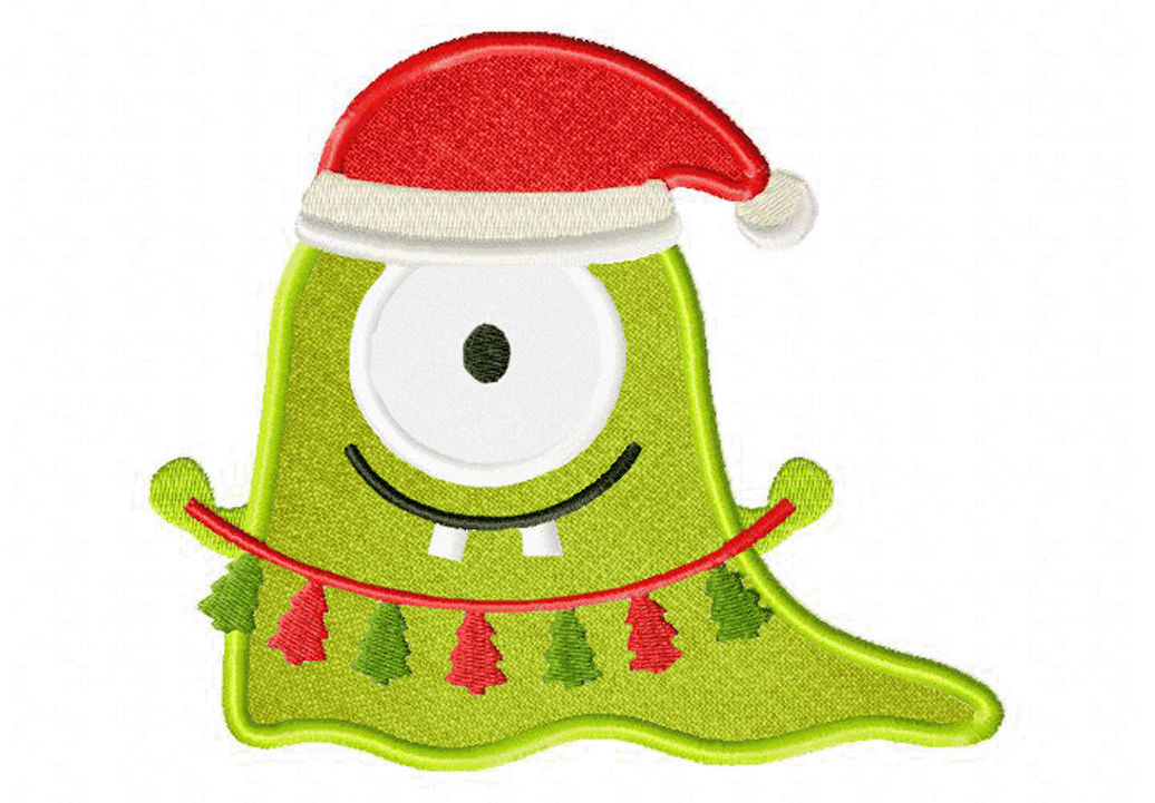 Christmas Monster Includes Both Applique and Stitched - Image 2
