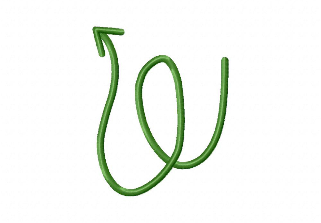Squiggly Arrow One Loop Machine Embroidery Design