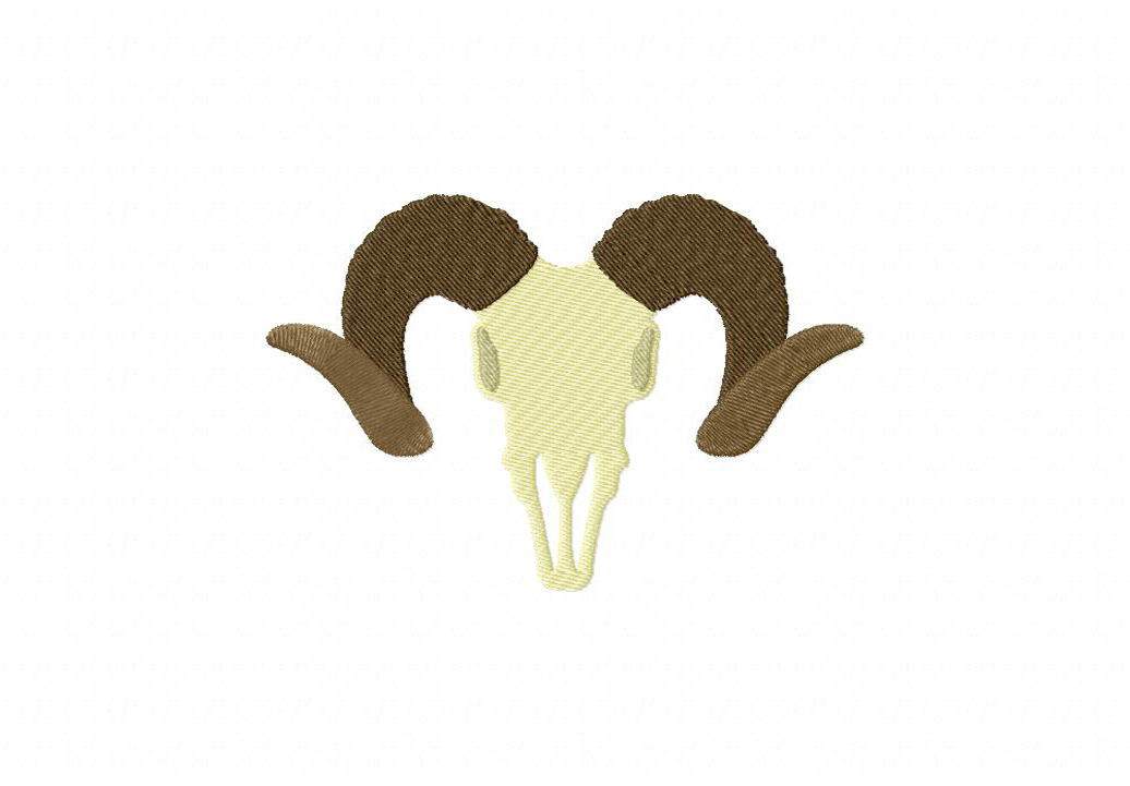 Animal Skull Machine Embroidery Design