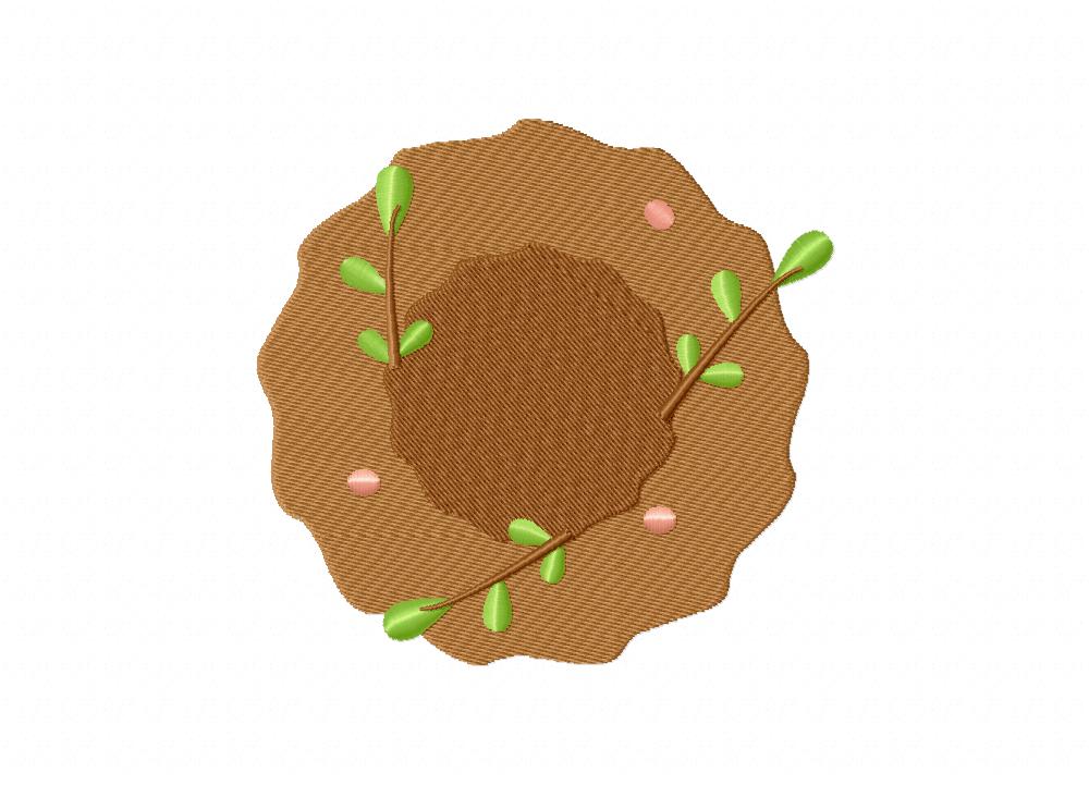 Simple Bird's Nest Machine Embroidery Design