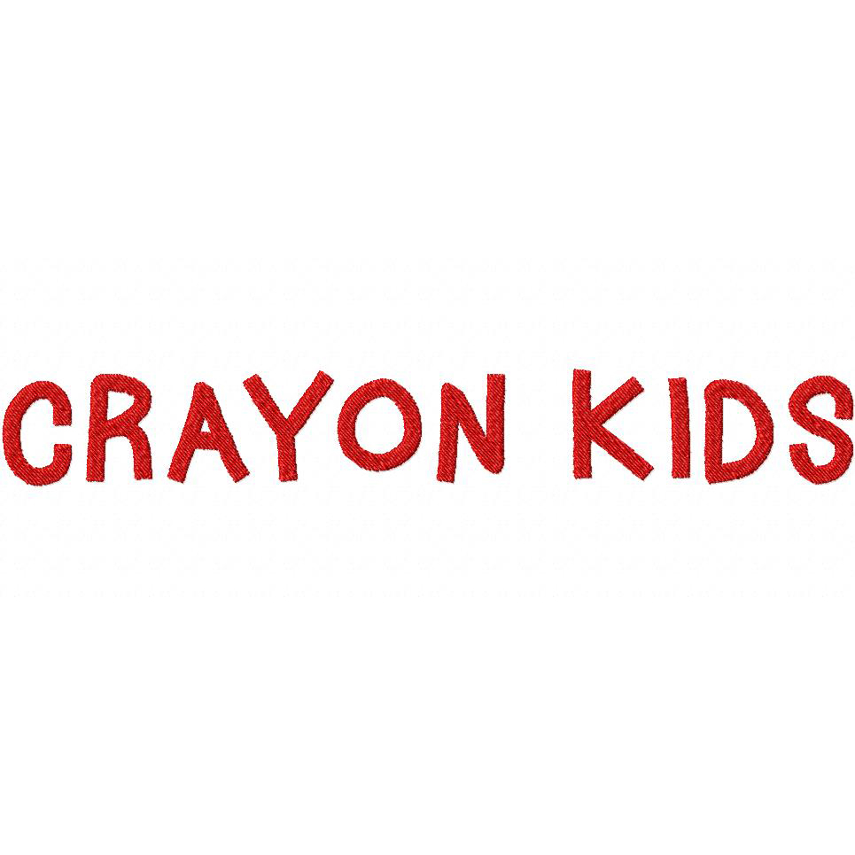 Crayon Kids Machine Embroidery Font Set