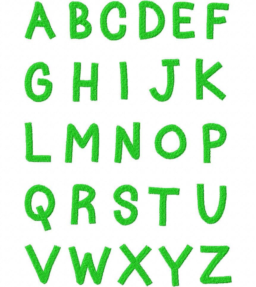 Crayon Kids Machine Embroidery Font Set - Image 3