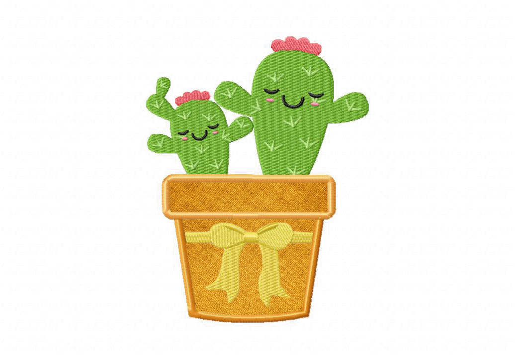 Cactus 2 includes Applique and Stitched