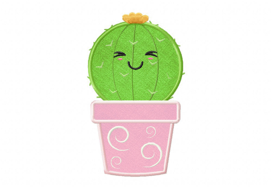 Cactus 3 includes Applique and Stitched