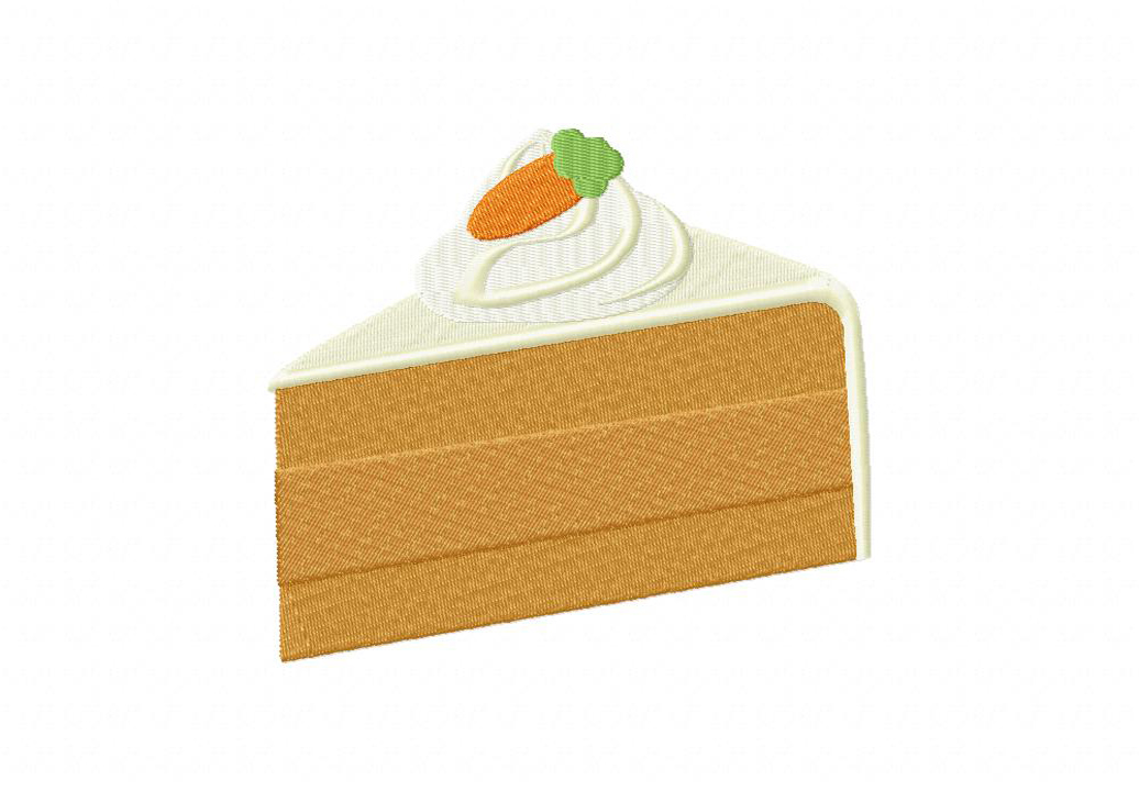 Carrot Slice Cake includes Stitched