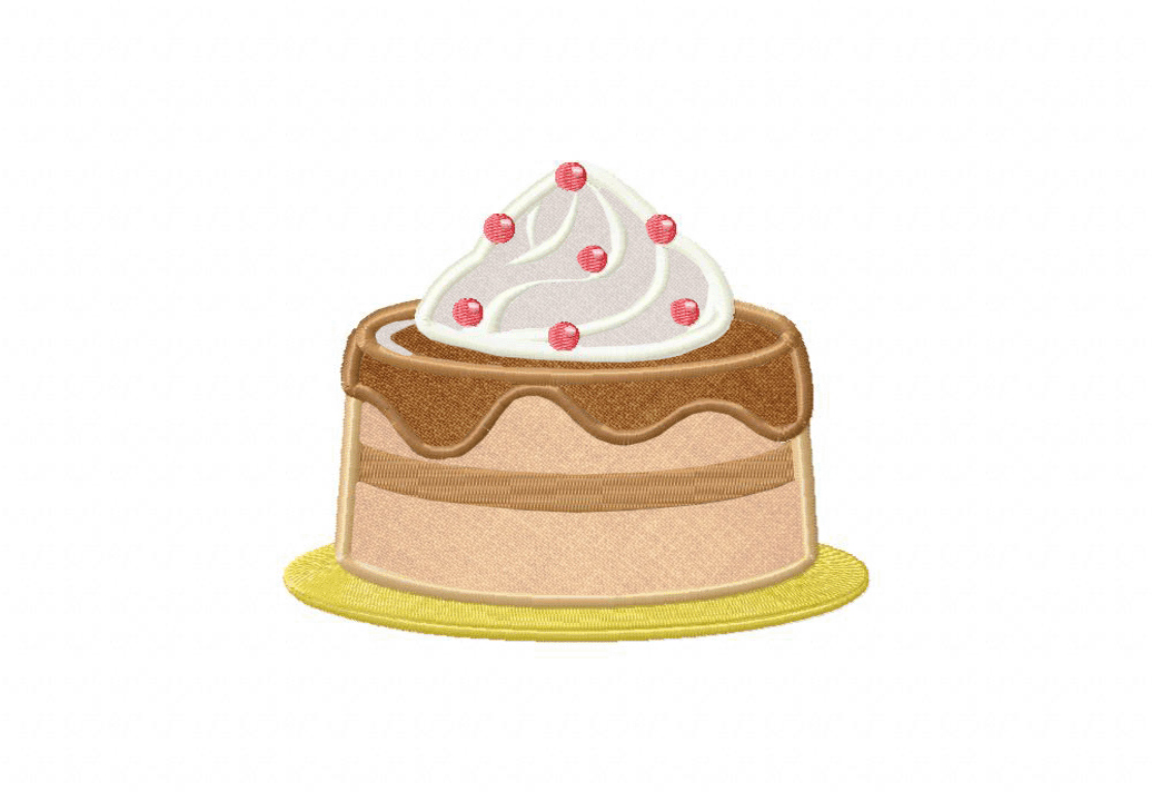 Chocolate Cake includes Applique and Stitched