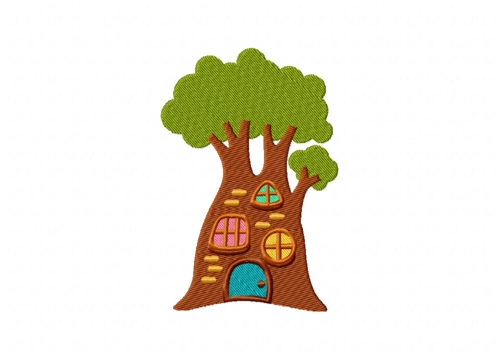 Treehouse Machine Embroidery Design