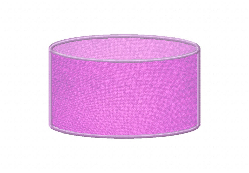 Geometric Cylinder Includes Both Applique and Stitched