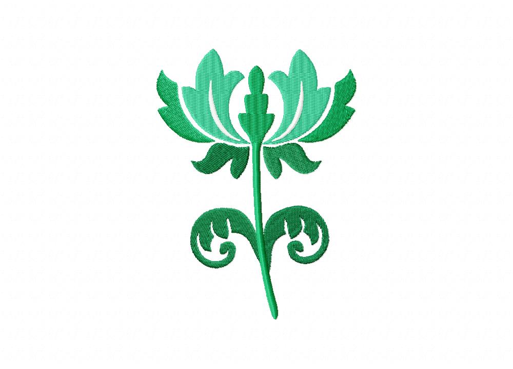 Damask Flower 6 Machine Embroidery Design