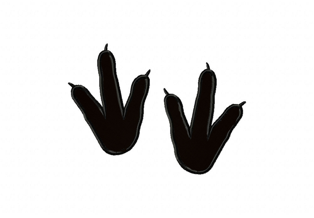 Dinosaur Tracks Includes both Applique and Stitched