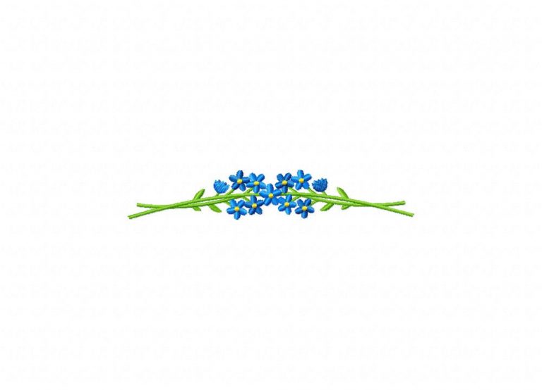 Forget me not flower border machine embroidery design daily embroidery Forget me not flower border machine embroidery design daily embroidery
