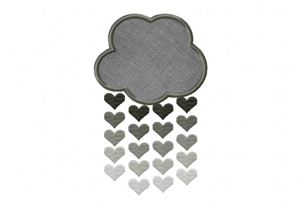 Heart Showers 3 includes Applique and Stitched