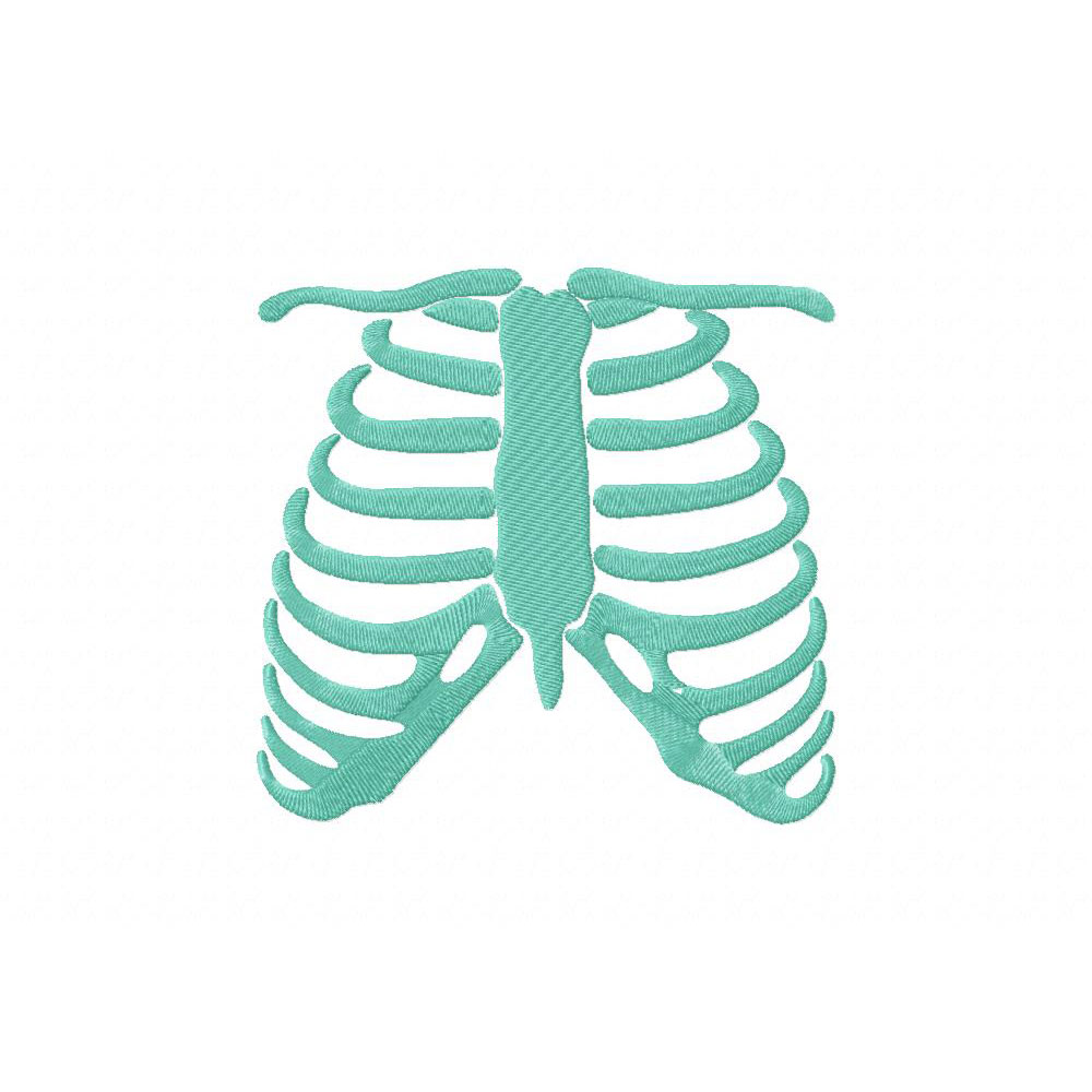 Human Lung Bones Machine Embroidery Design - Image 2